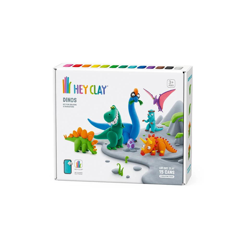 HEY CLAY - Conjunto de Pasta de Modelar Dinossauros