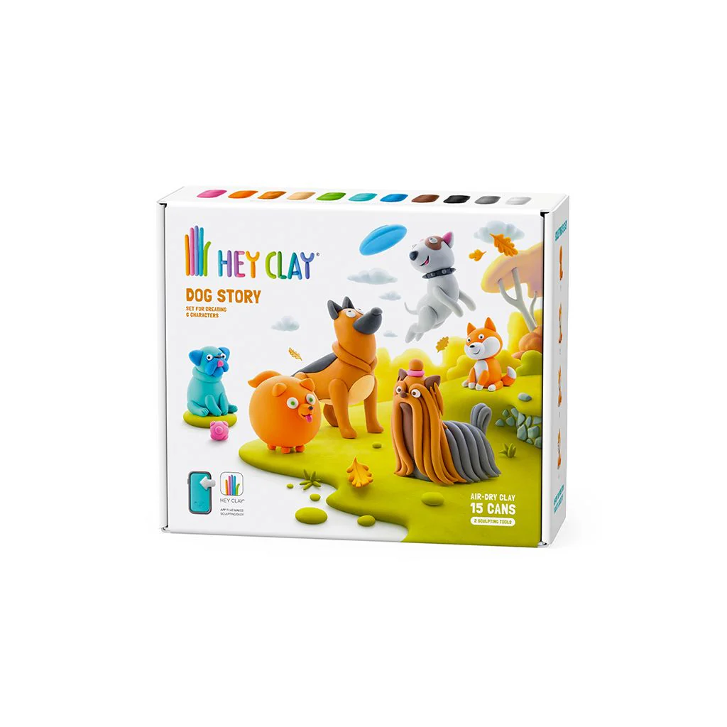 HEY CLAY - Conjunto de Pasta de Modelar Dog Story