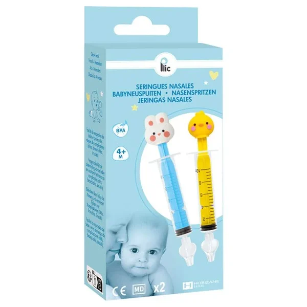 Horizane - Conjunto de 2 seringas para lavagem nasal - Pato e Coelho