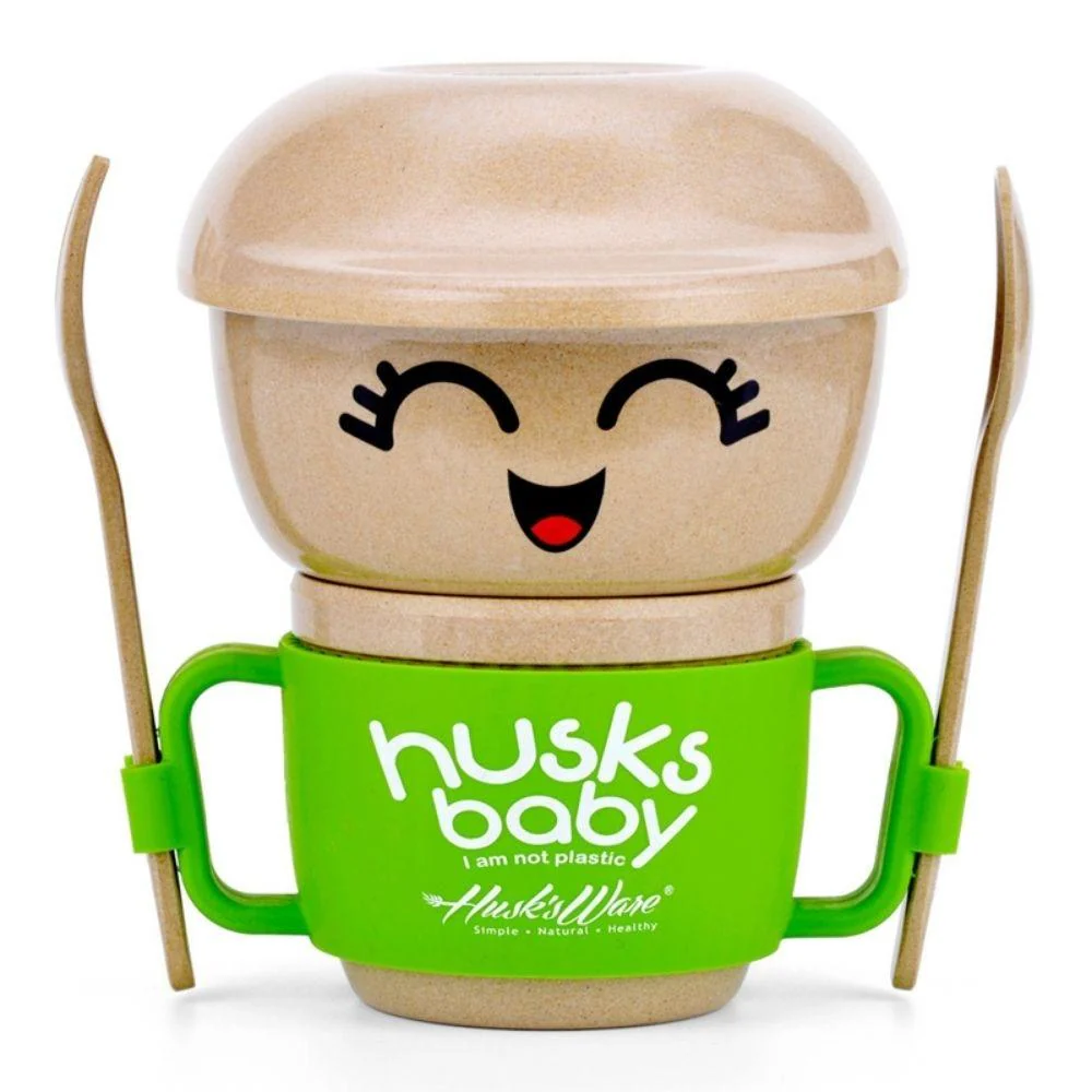 HUSK'S BABY Conjunto Refeição 5peças Verde