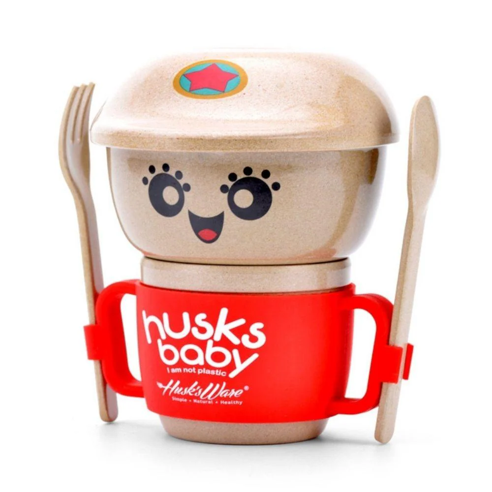 HUSK'S BABY Conjunto Refeição 5peças Vermelho