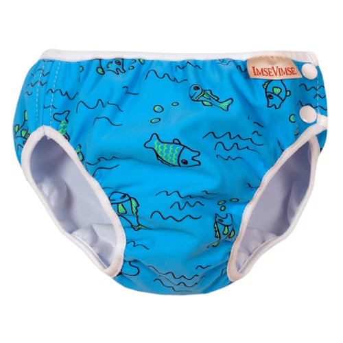 ImseVimse Cueca / fralda reutilizável de praia / piscina Peixinhos 6/10kg - Image 2