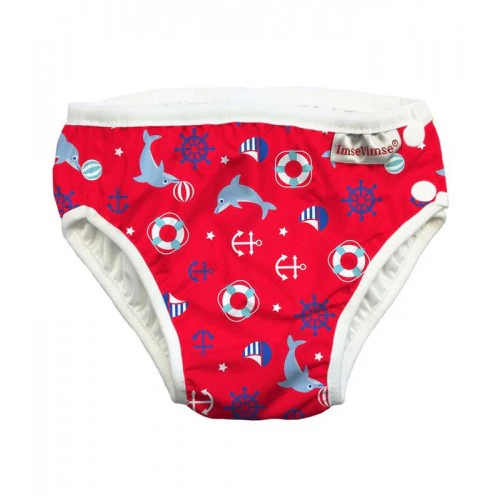ImseVimse Cueca / fralda reutilizável de praia / piscina Vermelho Marino 6/8kg