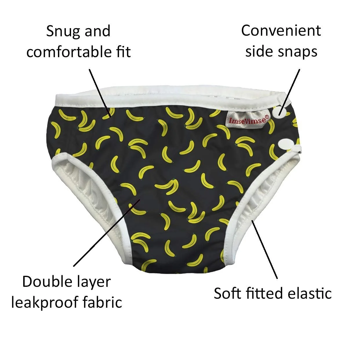 ImseVimse Cueca / fralda reutilizável de praia / piscina Whale azul 6/8kg - Image 3