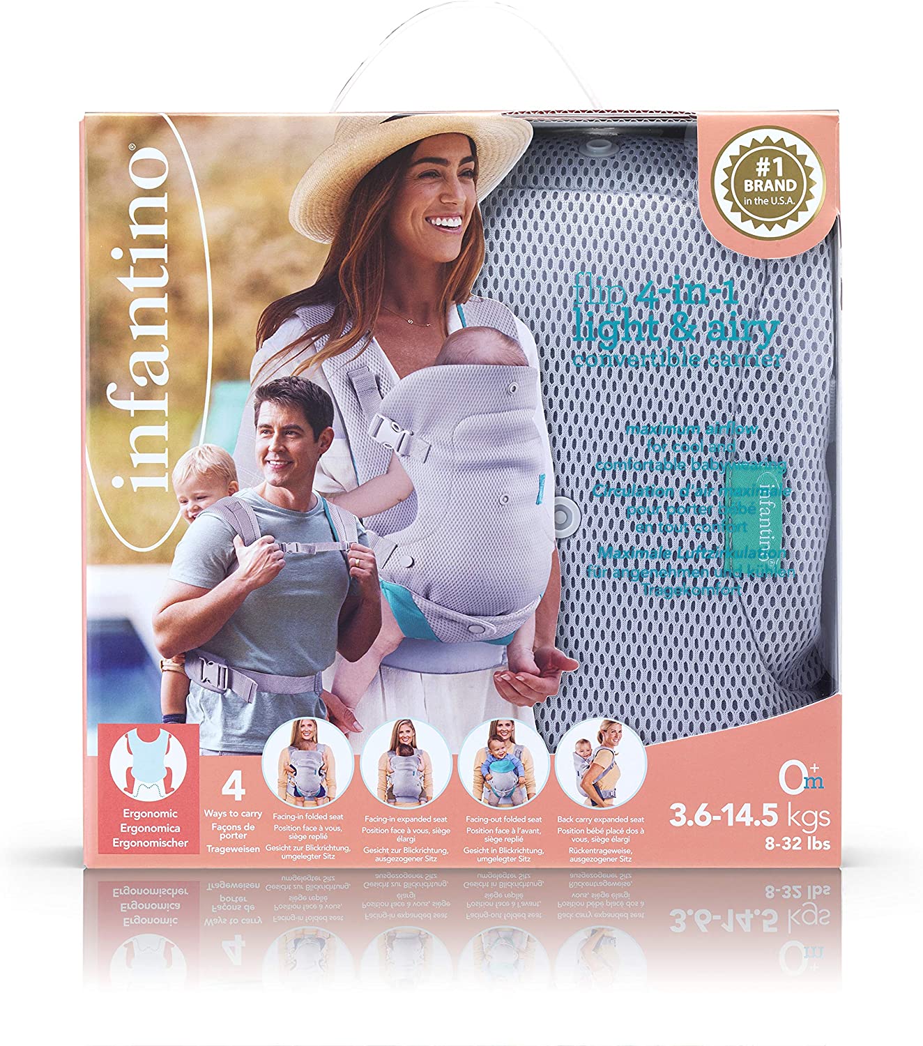 Infantino Mochila Flip 4 em 1 convertible light & airy - Image 4