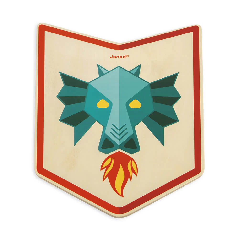 Janod Conjunto de escudo e espada em madeira Dragão - Image 4
