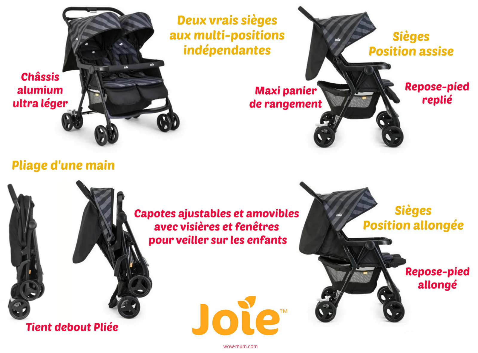 Joie Carrinho de passeio gémeos Aire™ twin - Image 7