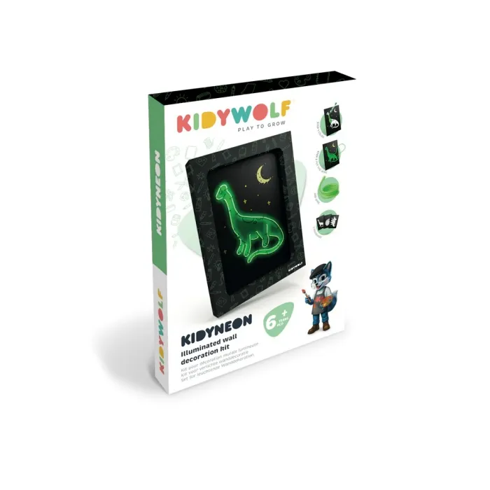KidyWolf Kit Decoração Luminosa Parede - Dinossauro