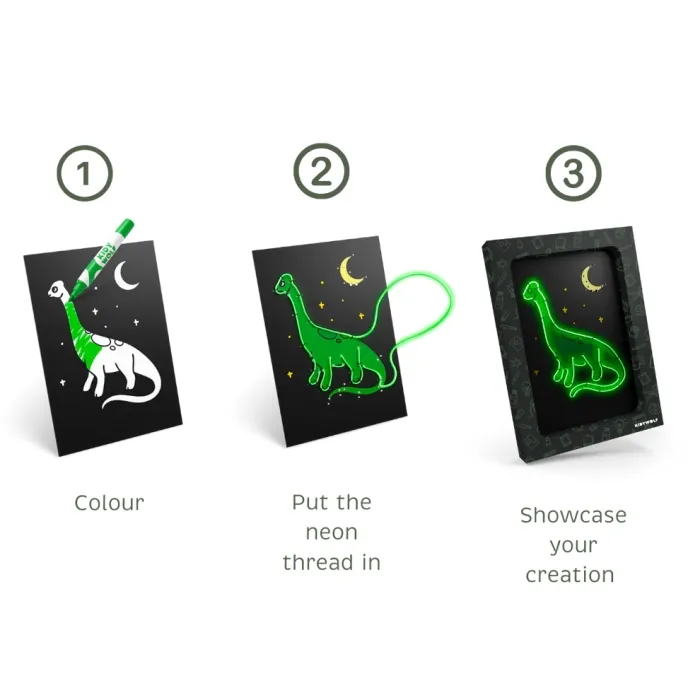 KidyWolf Kit Decoração Luminosa Parede - Dinossauro - Image 8