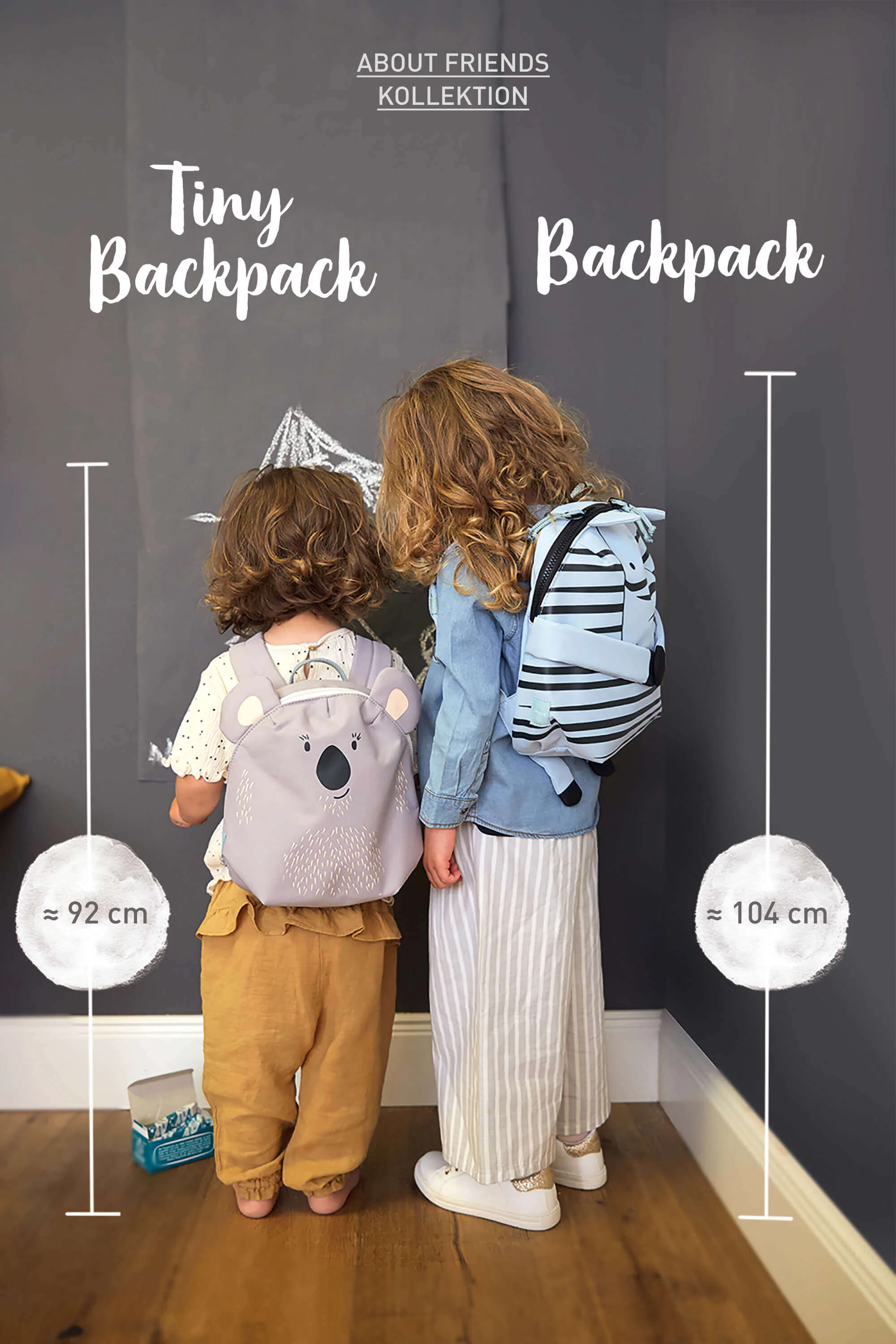 Lassig Mochila infantil pré-escolar mini About Friends Bear Brown - Image 4
