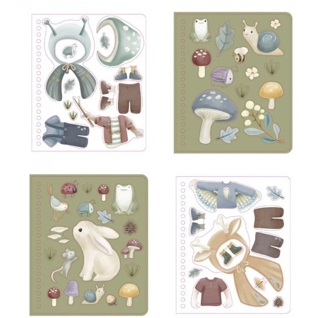 Little Dutch Livro Autocolantes - Dress Me Up - Jim and Friends Forest Friends - Image 3
