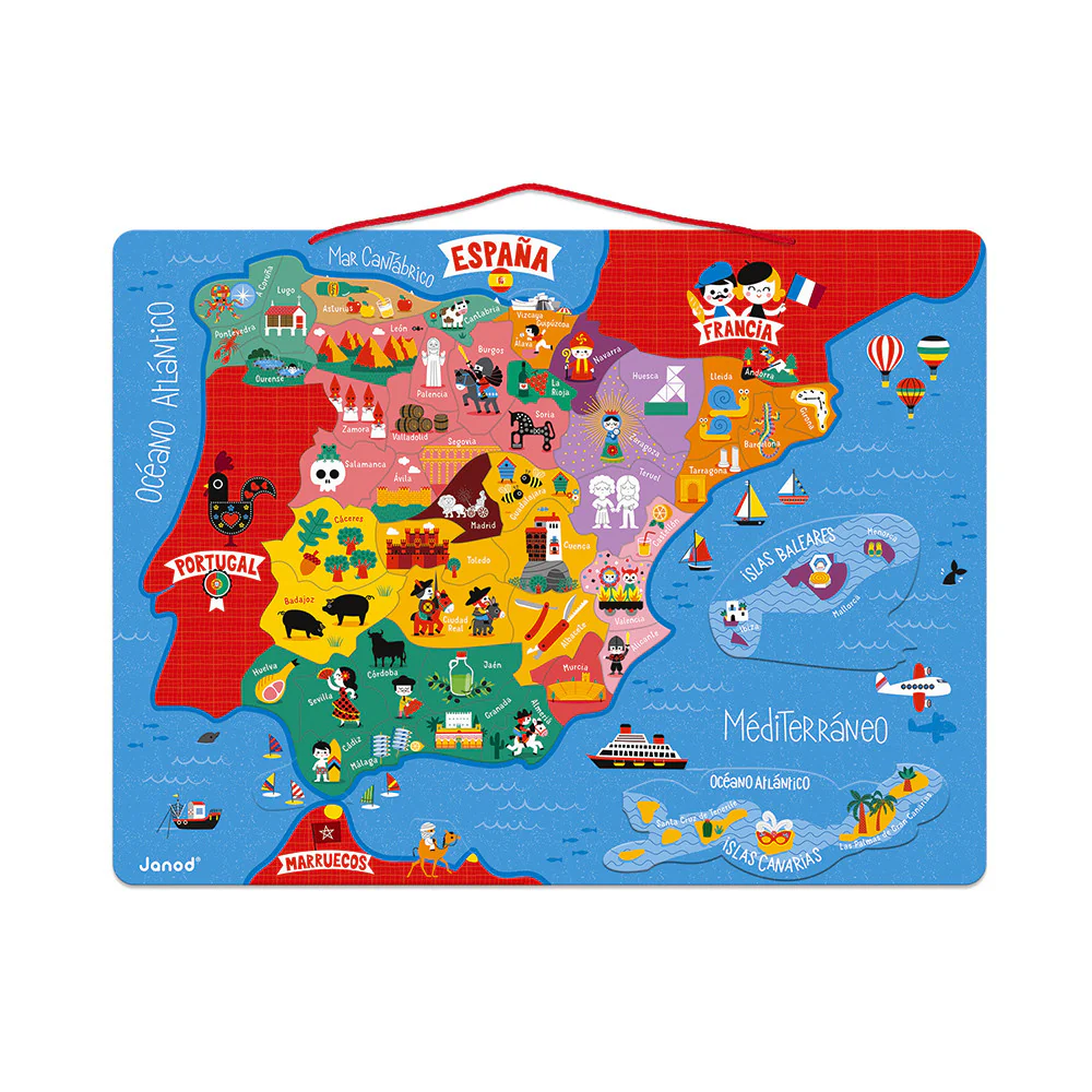 Janod Mapa Ibérico Portugal e Espanha Magnético - Image 3
