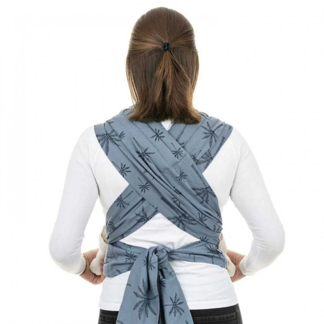 Mei tai Fidella FlyTai Babysize Palm Trees Dove Blue - Image 3