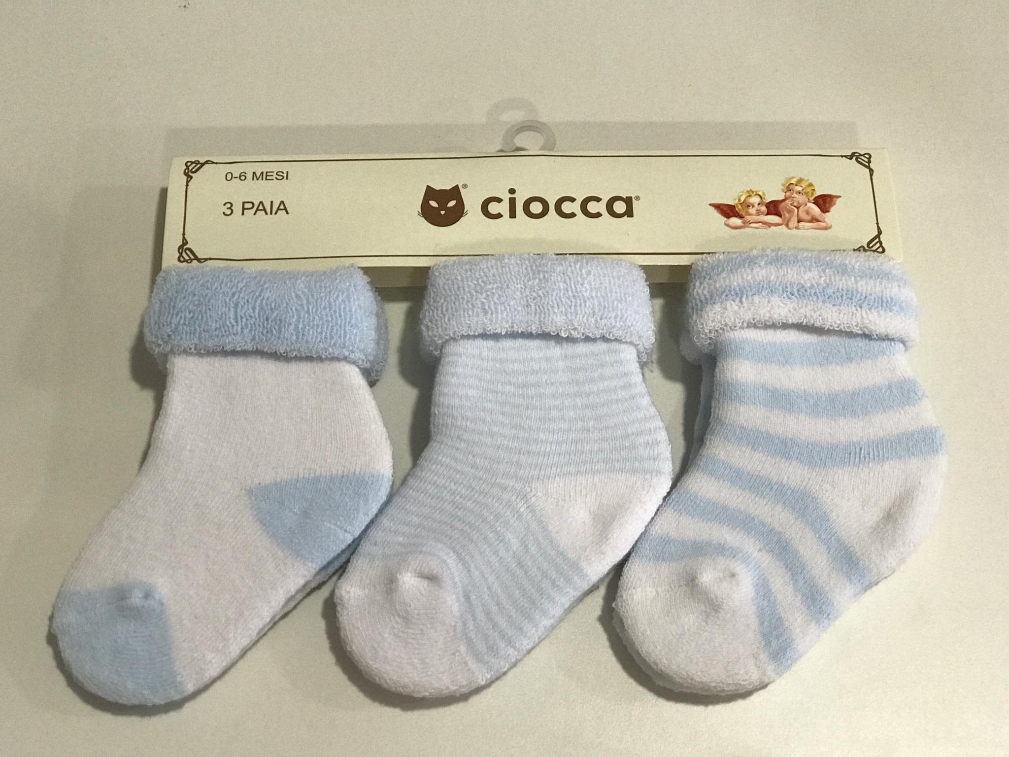 Meias de bebé 0-6 meses - riscas (3 pares). - Image 3