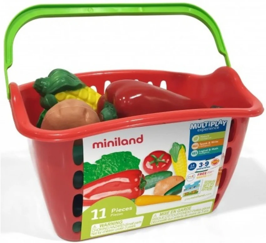 Miniland Cesto de legumes 11 peças