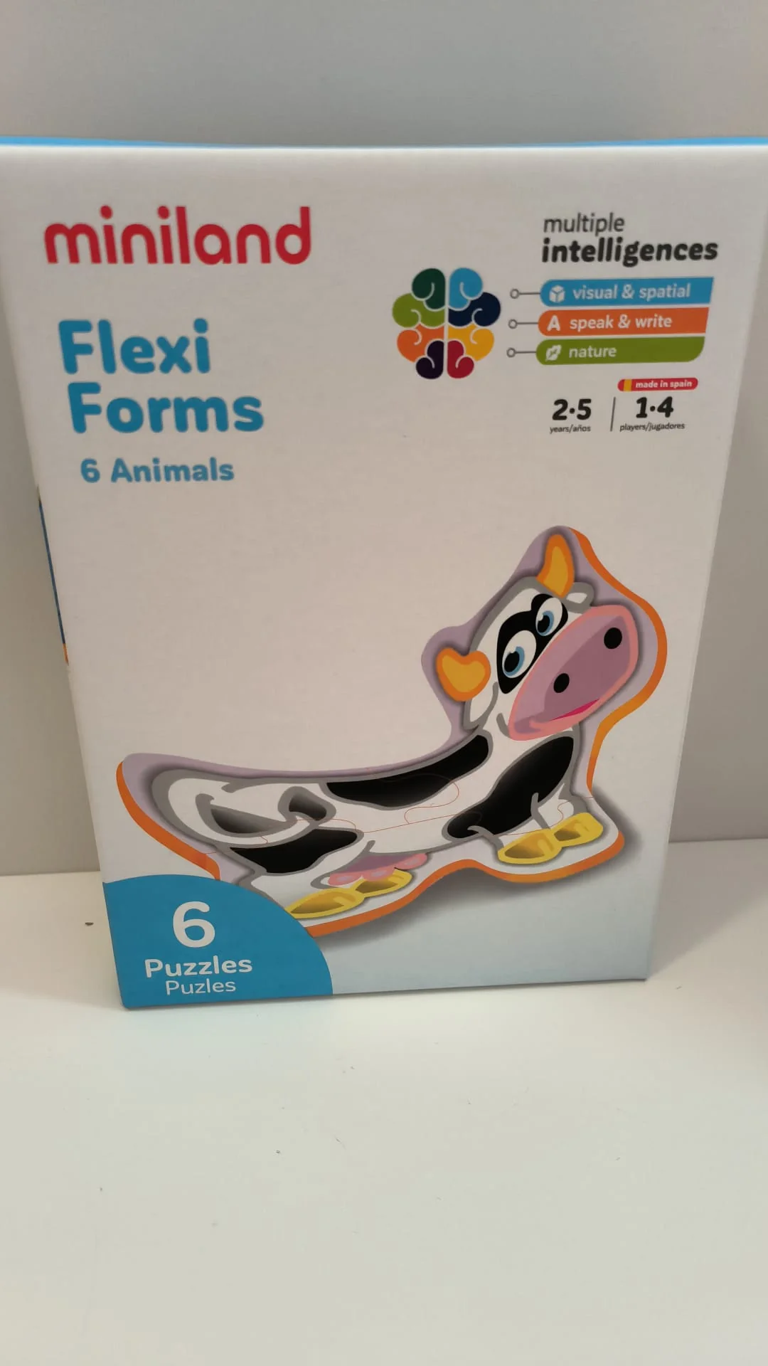 Miniland Puzzle Evolutivo e Flexível com poster - Animais