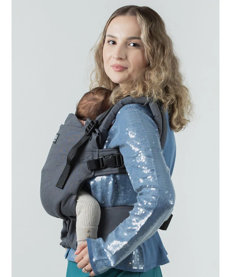 Mochila Isara THE One Ajustável GRAPHITE LINEN * por encomenda - Image 2