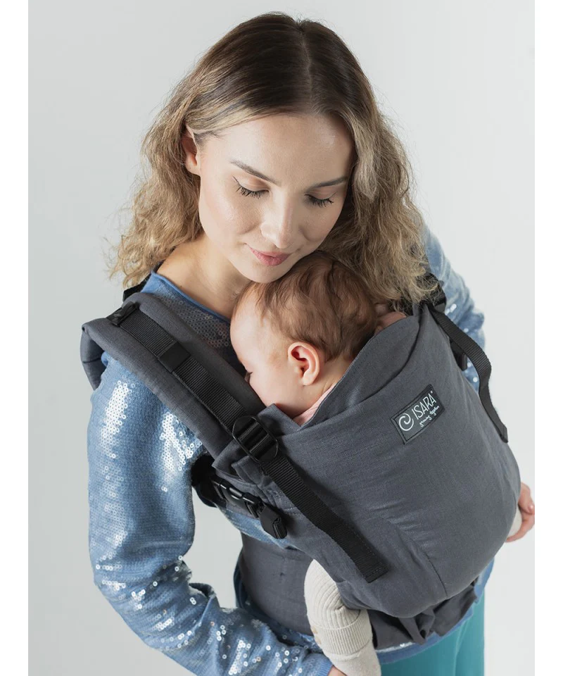 Mochila Isara THE One Ajustável GRAPHITE LINEN * por encomenda - Image 6