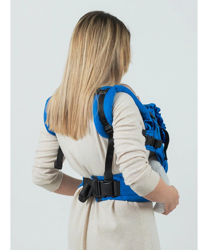 Mochila Isara THE One Ajustável IRIS BLUE BAMBOO * por encomenda - Image 5