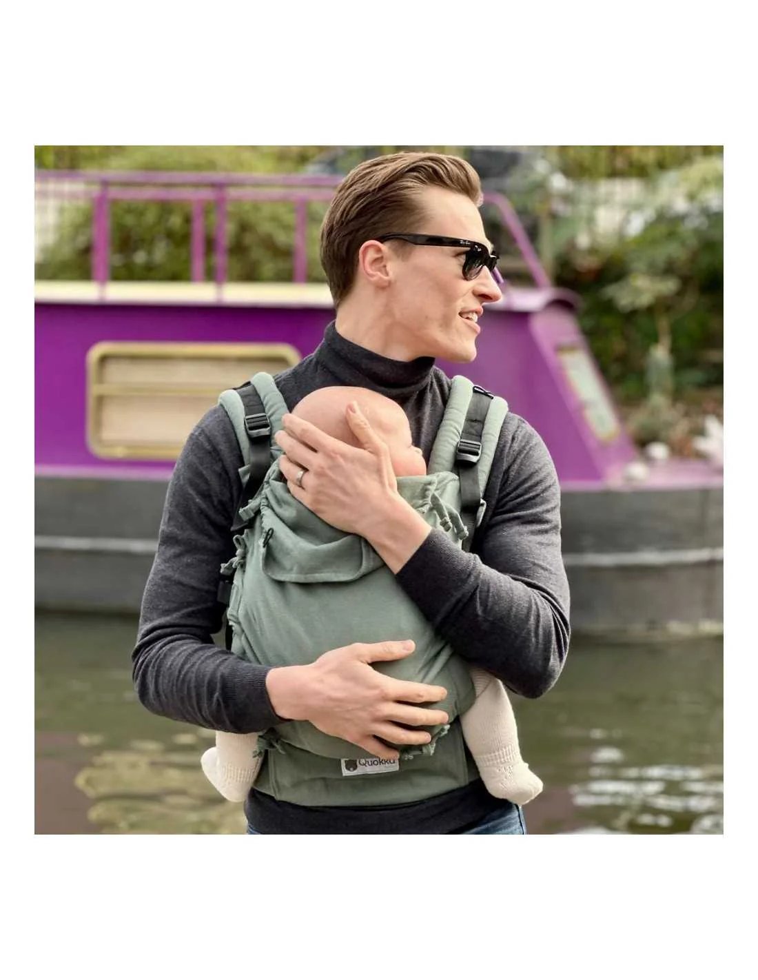 Mochila Quokkababy Ajustável E-Carrier Green Diamond - Image 4
