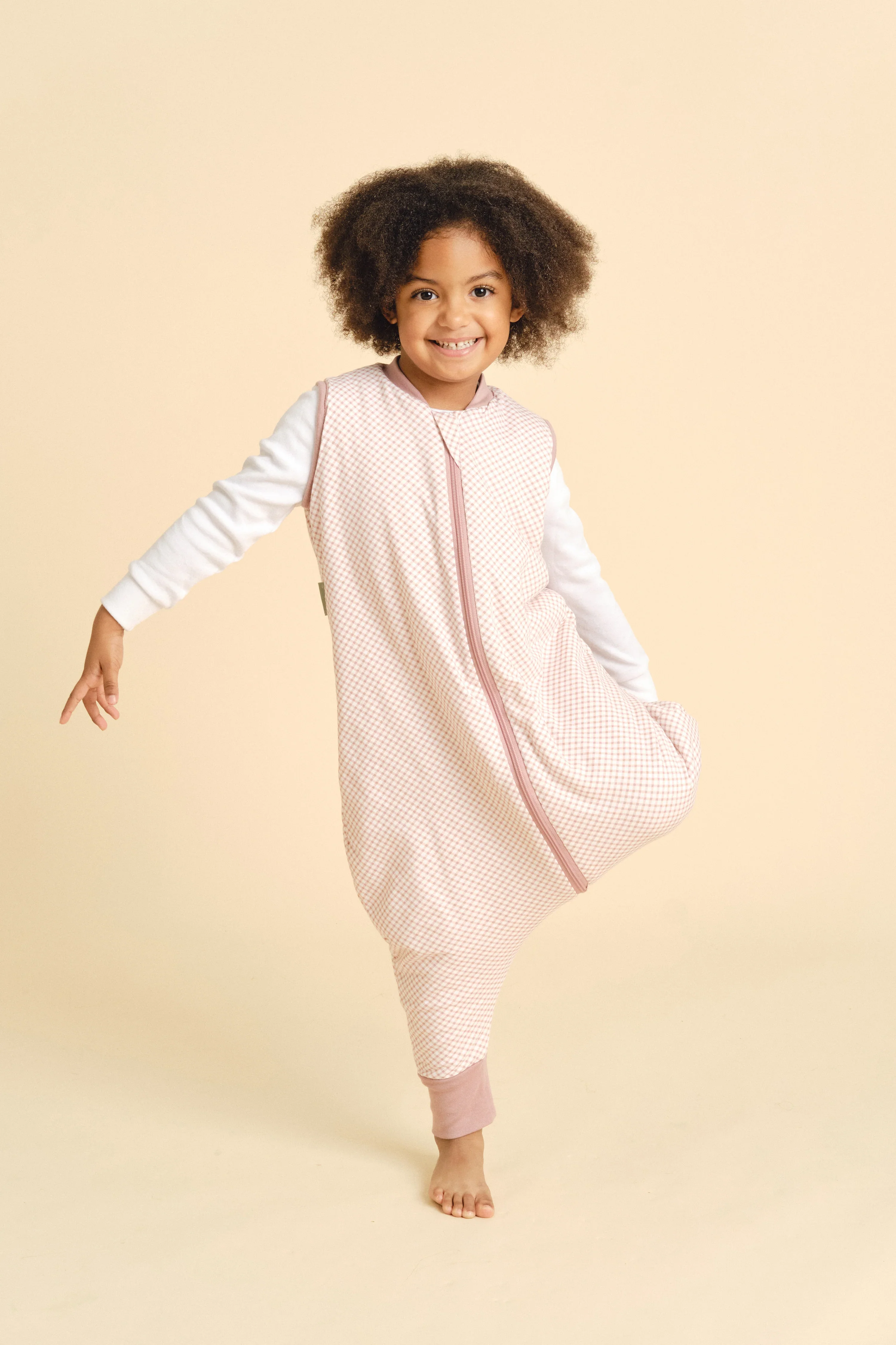 MolisandCo TOG 1.0 Saco de dormir com pés VICHY PINK * por encomenda - Image 4