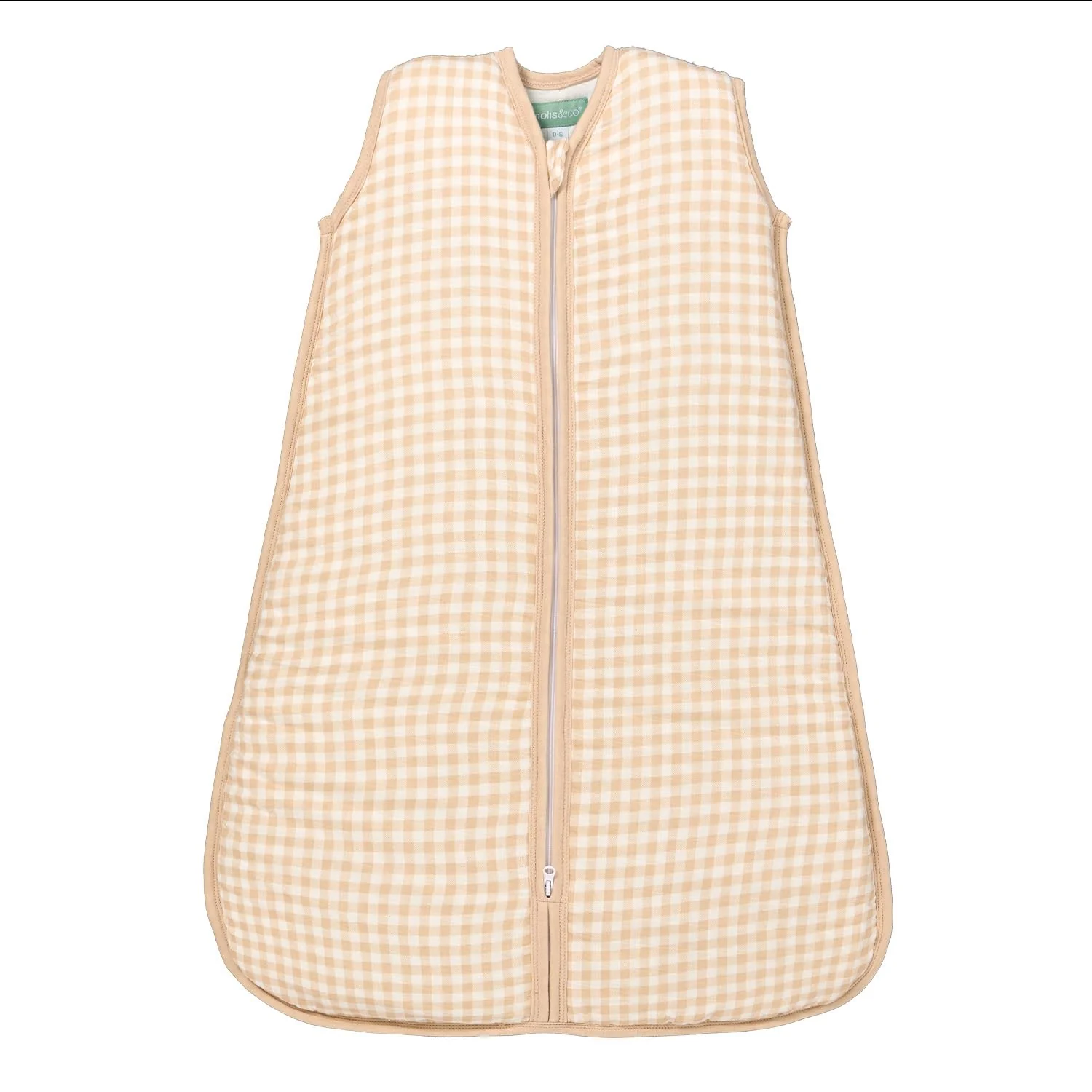 MolisandCo TOG 1.0 Saco de dormir sem pés [Bamboo muslin - Vichy Sand] * por encomenda