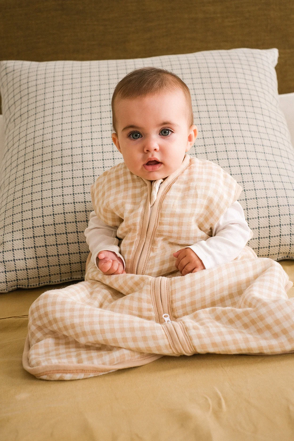 MolisandCo TOG 1.0 Saco de dormir sem pés [Bamboo muslin - Vichy Sand] * por encomenda - Image 2