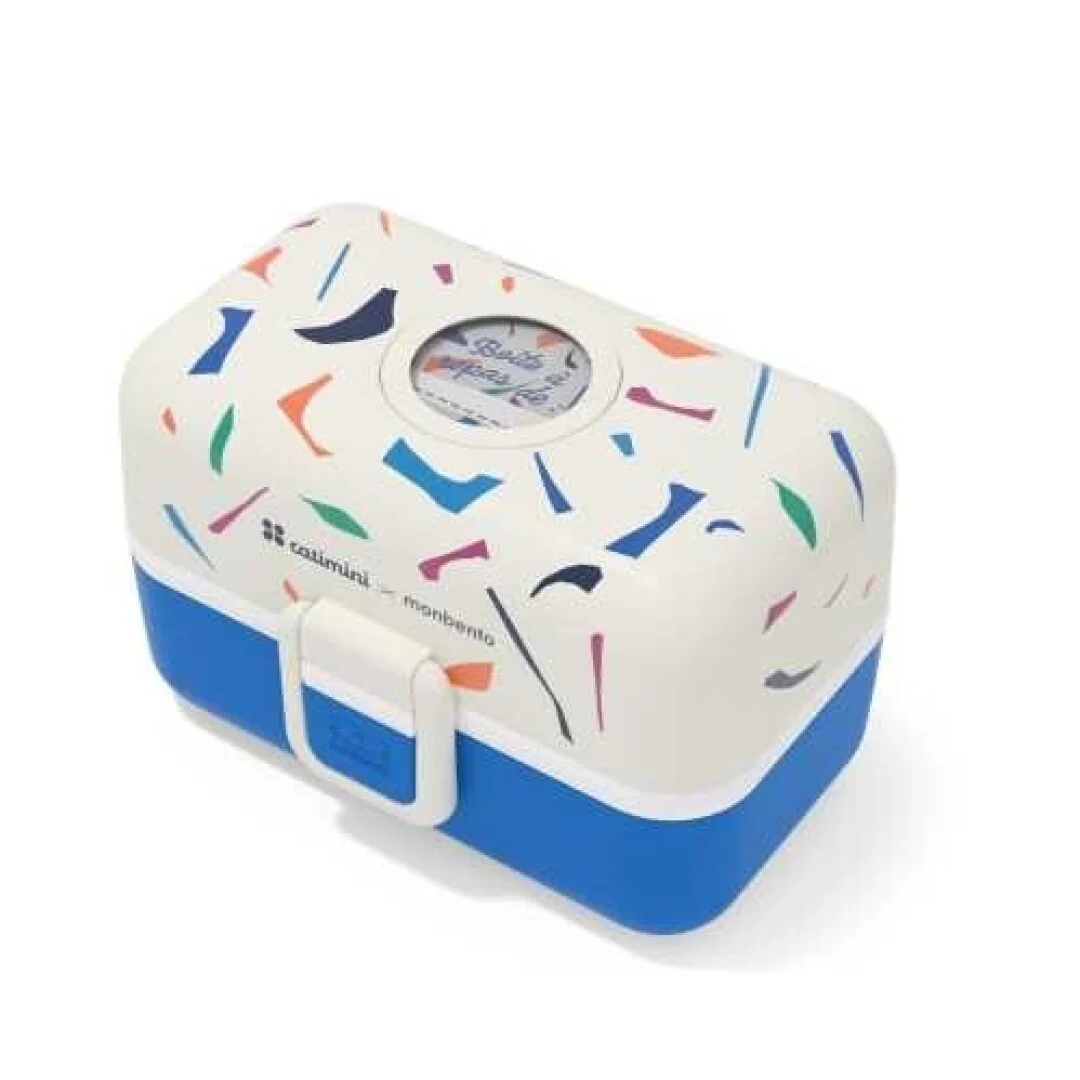 Monbento MB Tresor lancheira para snacks grande - Catimi Blue Terrazo