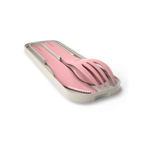 Monbento talheres infantis cor de rosa 3peças