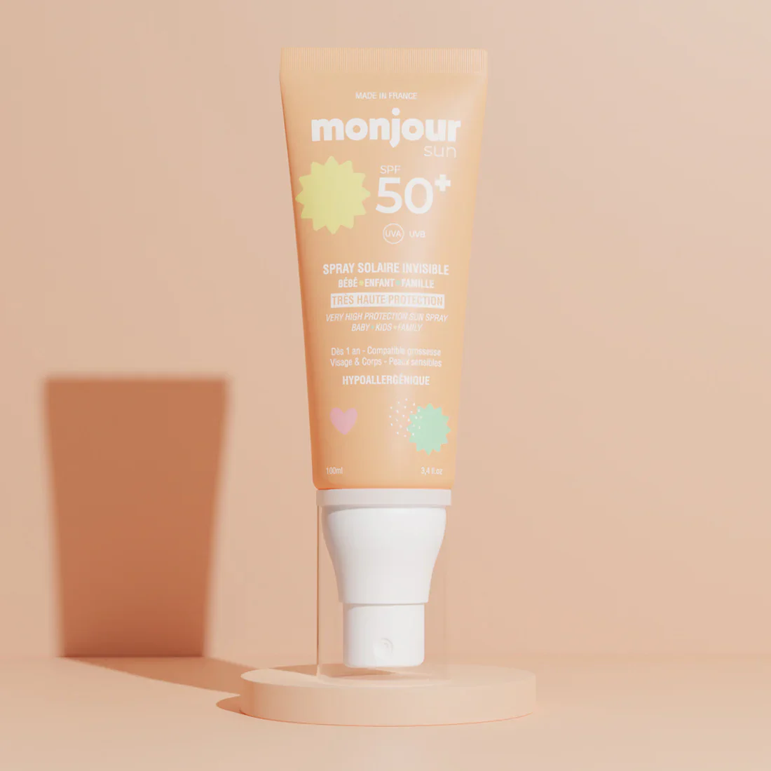 Monjour Protetor solar SPF 50+ Hipoalergénio spray 100ml