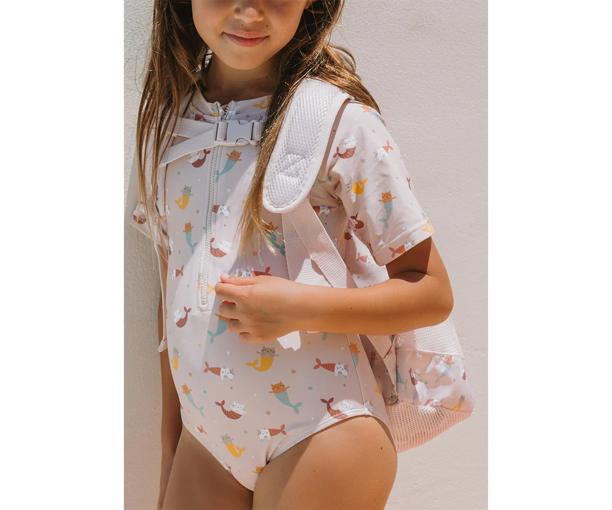 Monneka Mochila infantil Anti-areia Mermaid Cats - Image 4