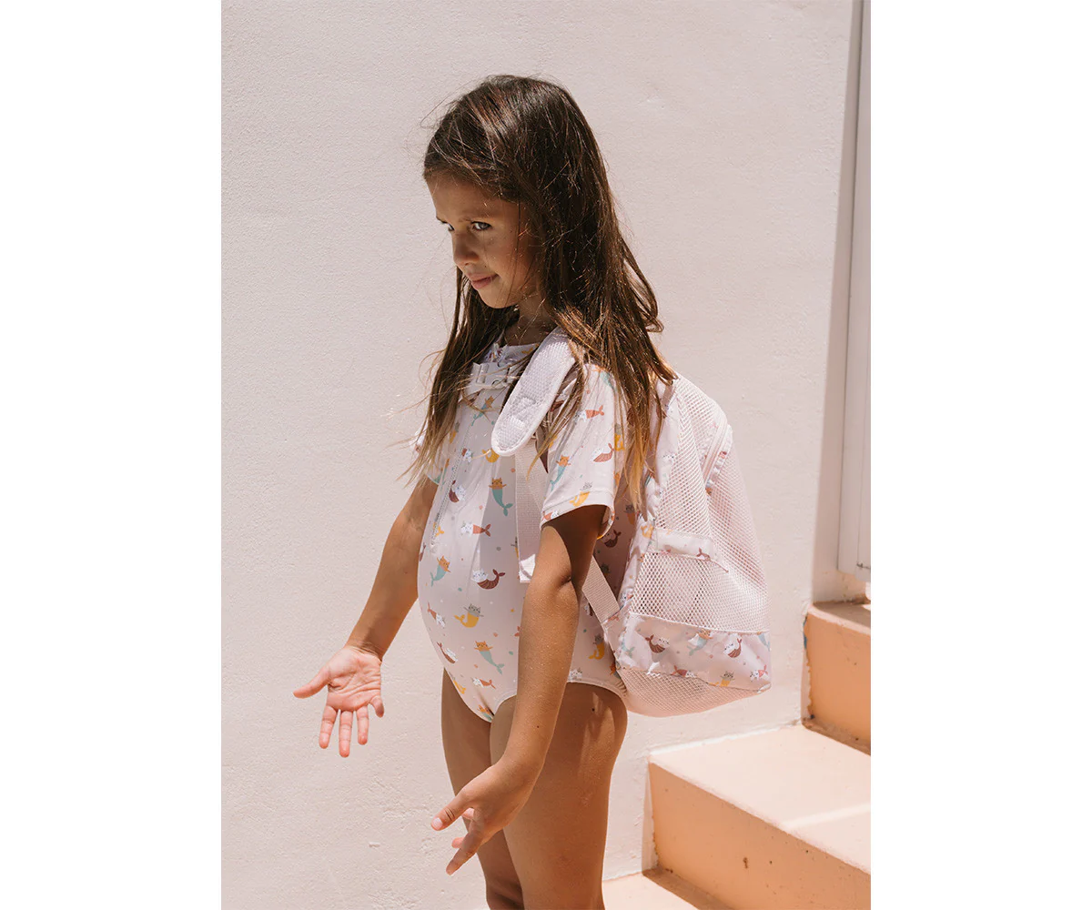 Monneka Mochila infantil Anti-areia Mermaid Cats - Image 5