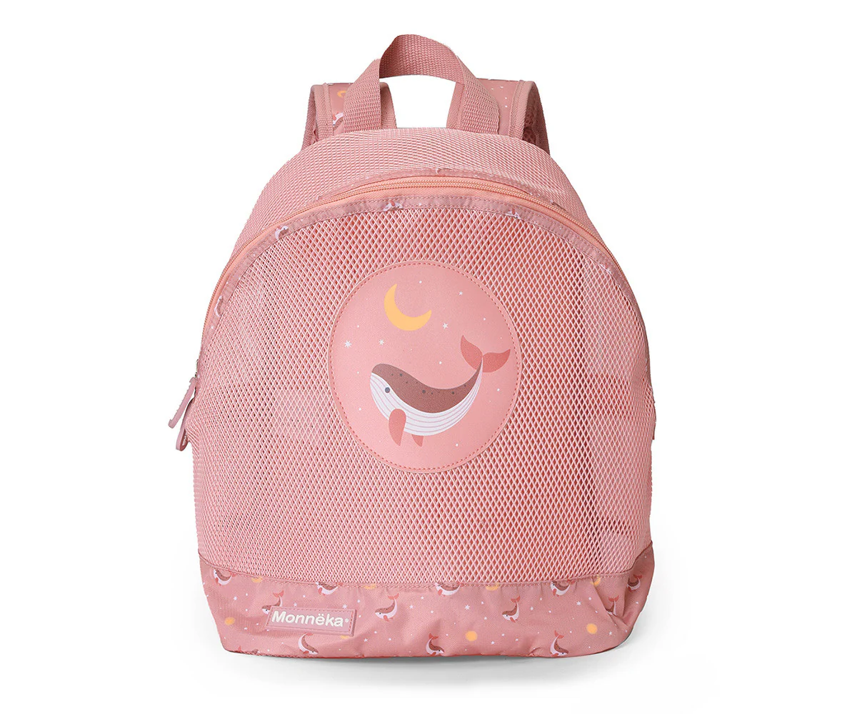 Monneka Mochila infantil Anti-areia Whale Pink