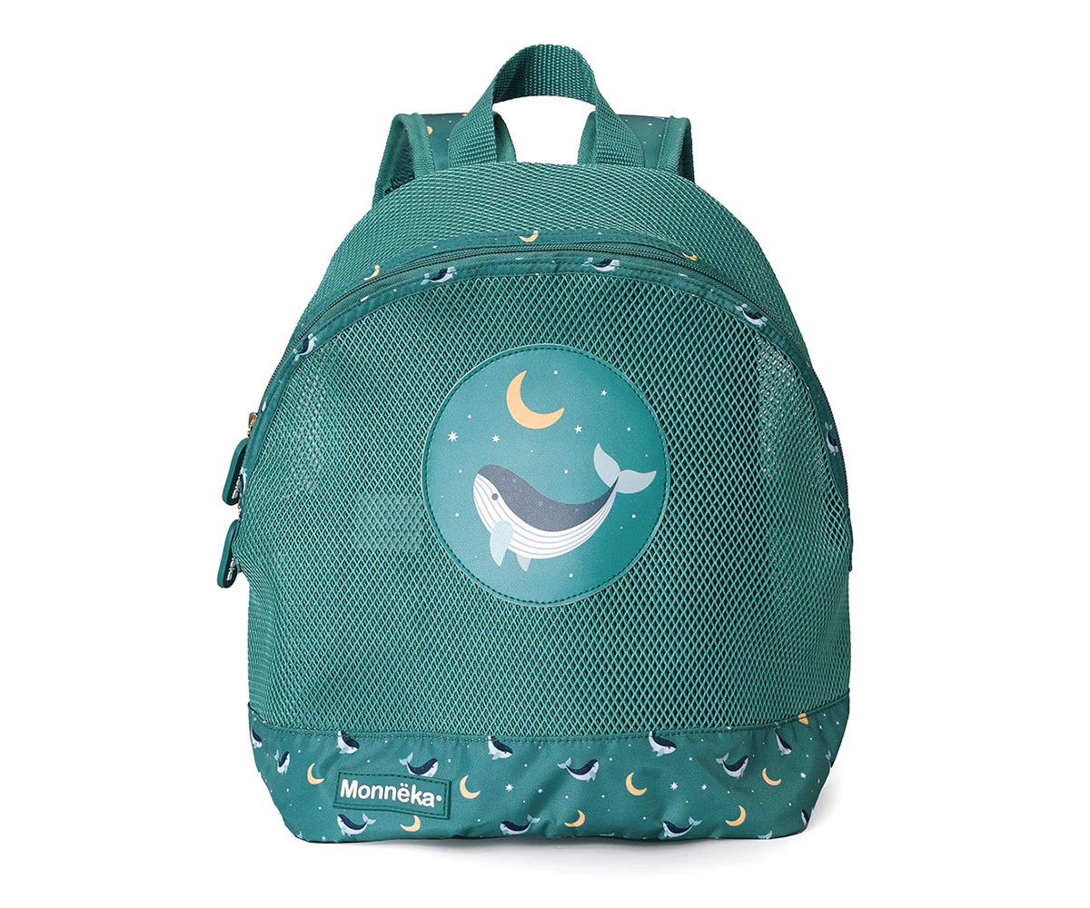 Monneka Mochila infantil Anti-areia Whale Teal