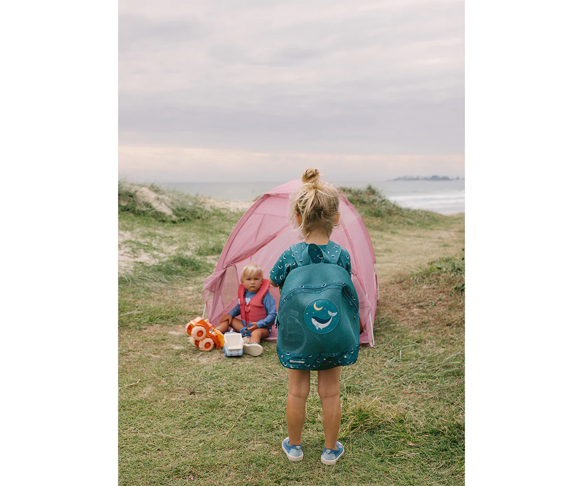Monneka Mochila infantil Anti-areia Whale Teal - Image 5