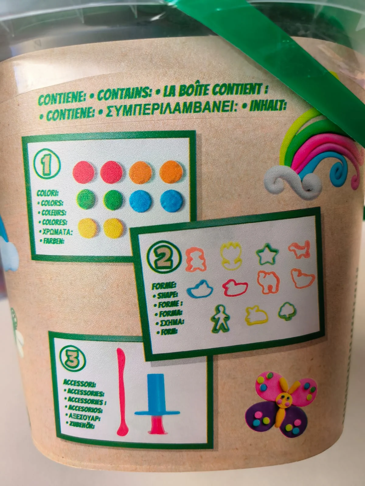 Morbidough Balde com 10 plasticinas 50gr e acessórios - Image 2