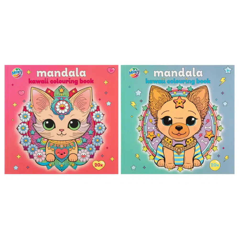 Moxy Livro de colorir Mandala Kawaii - Image 3