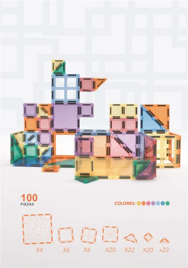 Nomic Jogo Blocos Magnéticos Clock 100pc - Image 3
