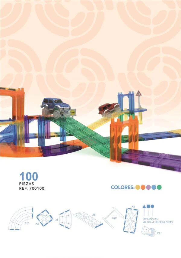 Nomic Jogo Blocos Magnéticos Vroom 100pc - Image 4