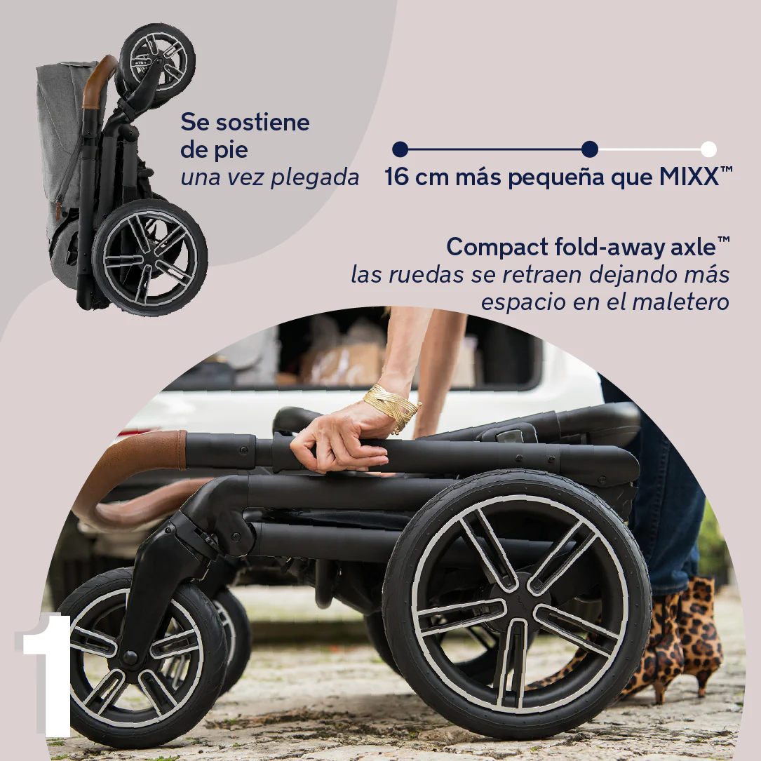 Nuna DUO / TRIO carrinho de passeio Reversível MIXX NEXT Granite - Image 3