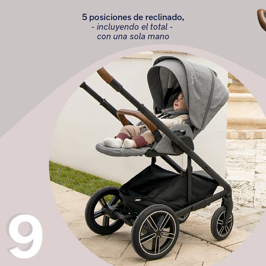 Nuna DUO / TRIO carrinho de passeio Reversível MIXX NEXT Granite - Image 9