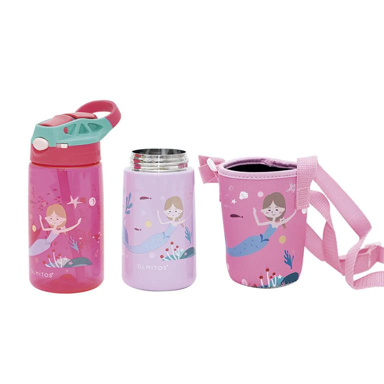 Olmitos Conjunto de 2 garrafas de Tritan e Aço Inoxidável Sereia - Image 2