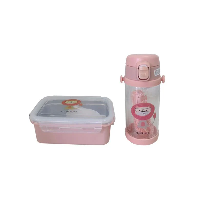 Olmitos Conjunto lunchbox e garrafa Leão
