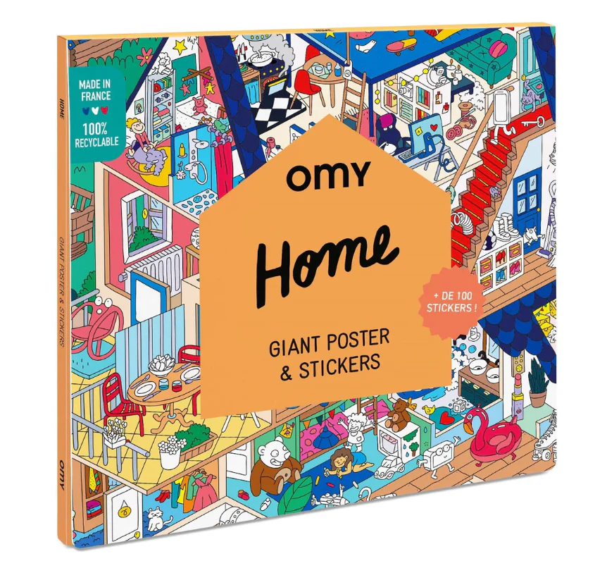 OMY Poster autocolantes XL - Casa
