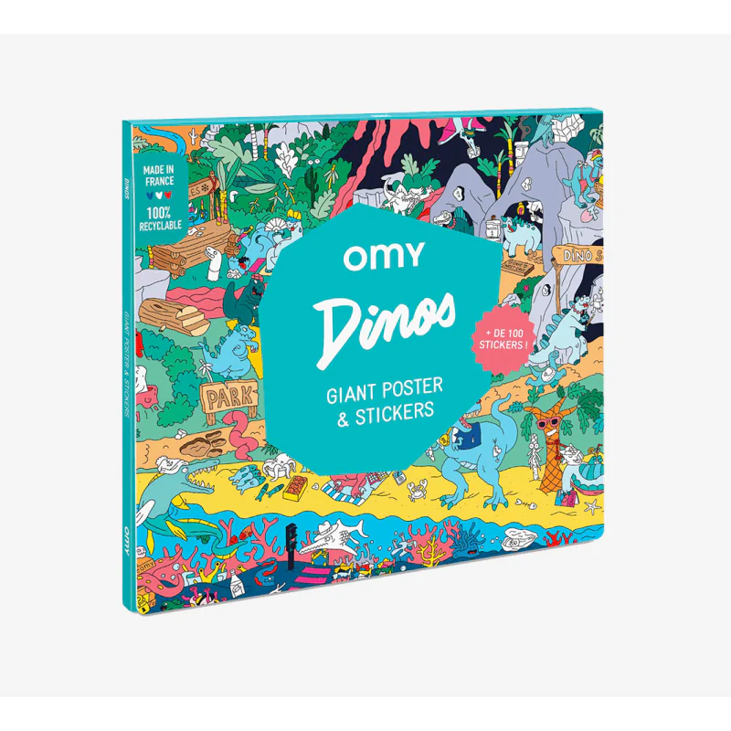 OMY Poster autocolantes XL - Dinossauros