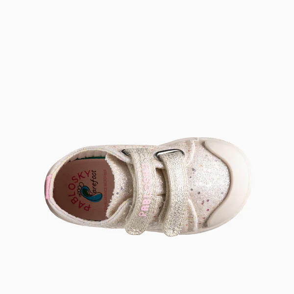 Pablosky Barefoot Sapatilha Lona Glitter Champanhe - Image 4