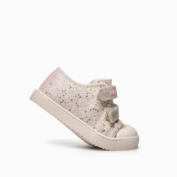 Pablosky Barefoot Sapatilha Lona Glitter Champanhe - Image 5
