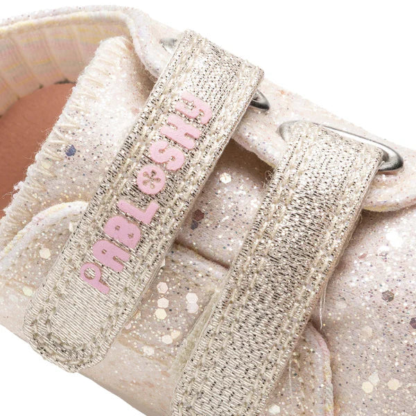 Pablosky Barefoot Sapatilha Lona Glitter Champanhe - Image 7