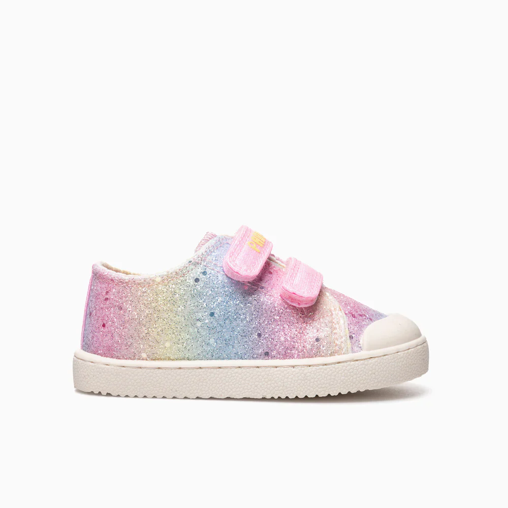 Pablosky Barefoot Sapatilha Lona Glitter Rainbow - Image 2