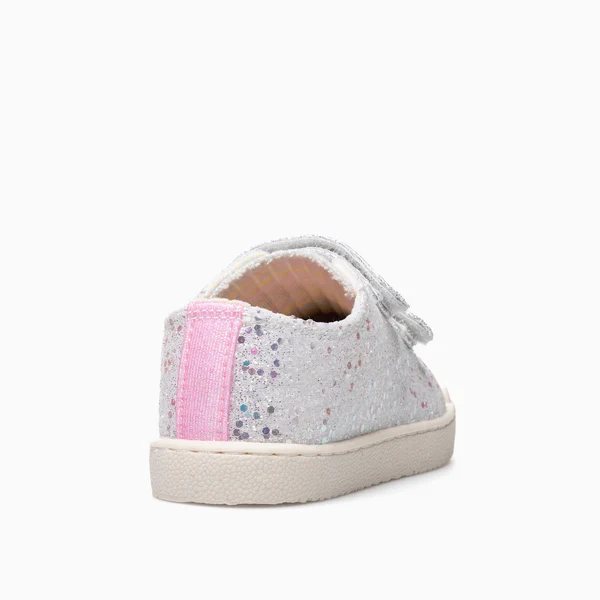 Pablosky Barefoot Sapatilha Lona Glitter Prata - Image 3